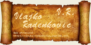 Vlajko Radenković vizit kartica